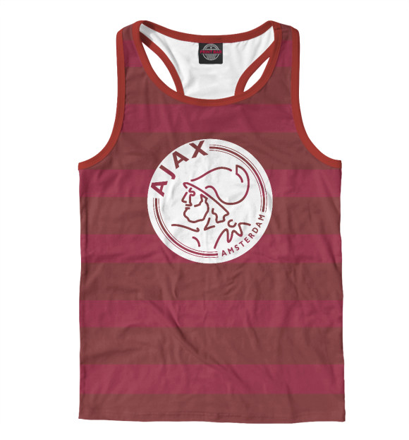 Мужская майка-борцовка с изображением Ajax цвета Белый