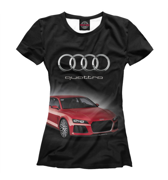 Женская футболка с изображением Audi Quartto цвета Белый