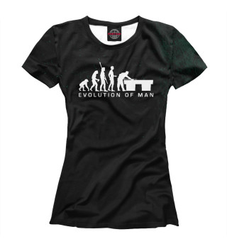 Женская футболка Evolution billiard