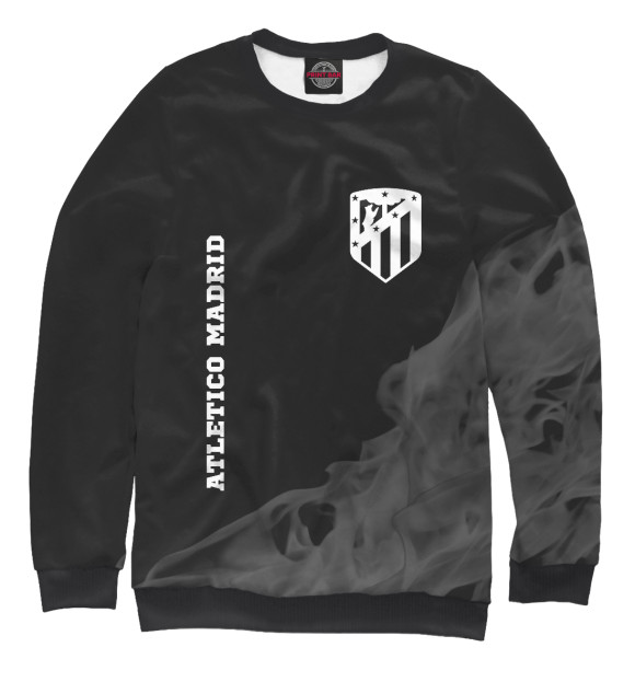 Мужской свитшот с изображением Atletico Madrid Sport Black цвета Белый
