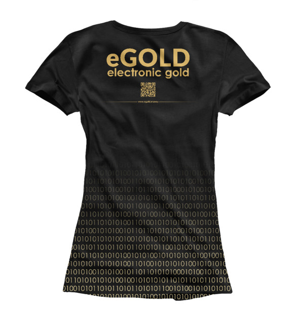 Футболка для девочек с изображением Coin cod eGOLD цвета Белый