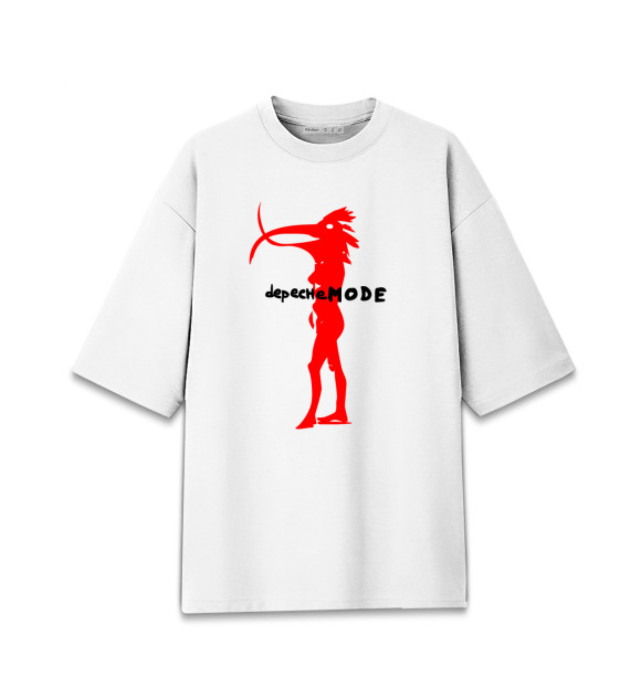 Женская футболка оверсайз с изображением Depeche Mode цвета Белый