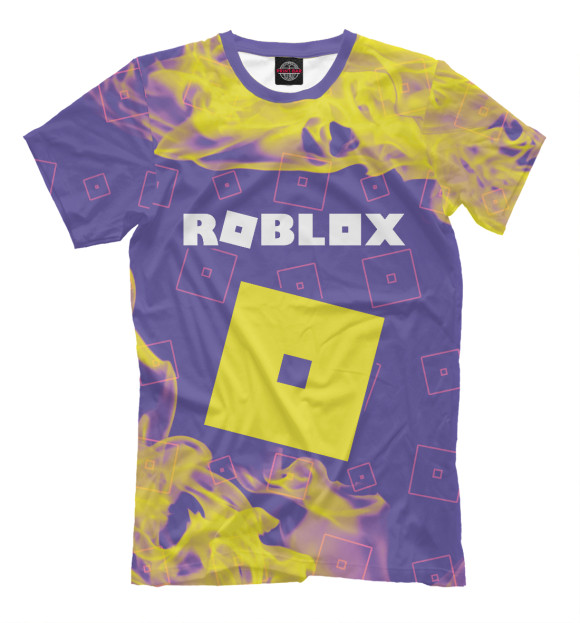 Мужская футболка с изображением Roblox / Роблокс цвета Белый