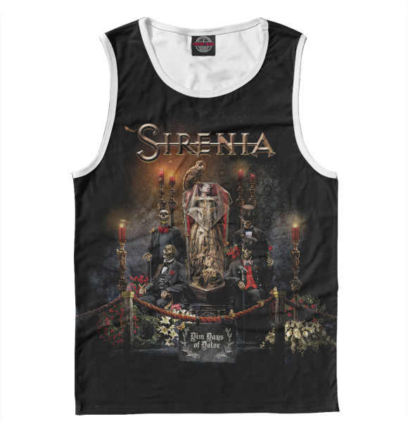 Майка для мальчика с притом Sirenia цвета Белый Майка для мальчика с изображением Sirenia цвета Белый