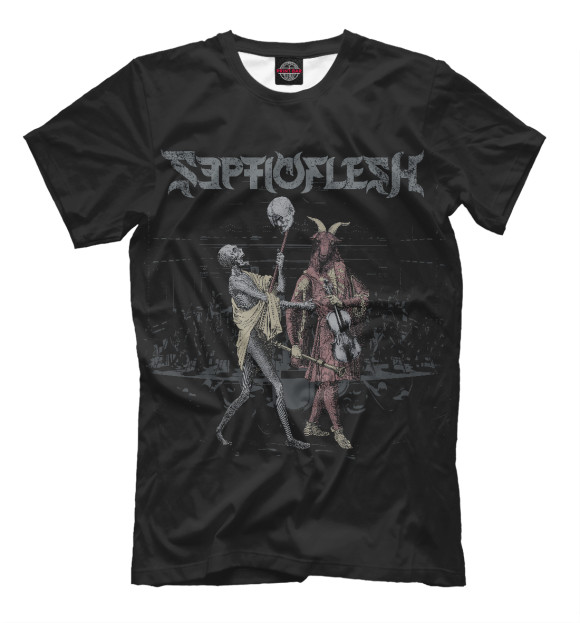 Футболка для мальчиков с изображением Septicflesh цвета Белый