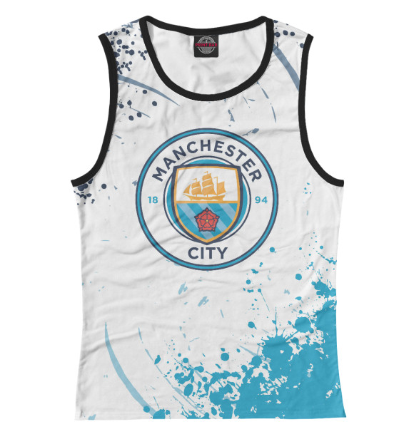 Женская майка с изображением Manchester City цвета Белый