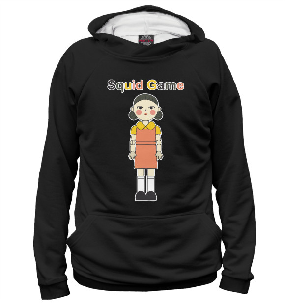 Женское худи с изображением Squid Game цвета Белый