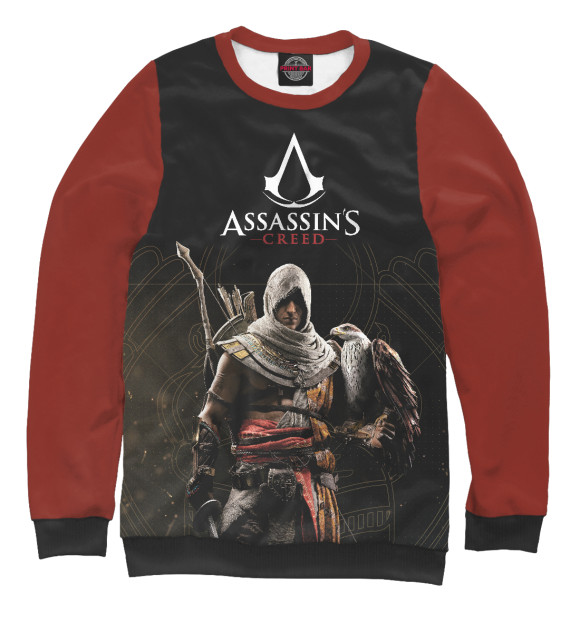 Мужской свитшот с изображением Assassin's creed цвета Белый