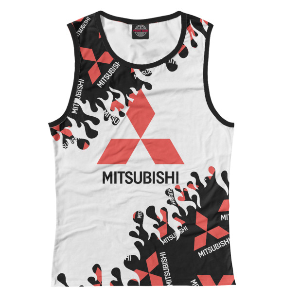 Майка для девочки с изображением Mitsubishi цвета Белый
