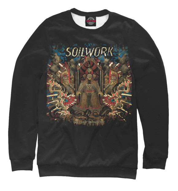 Свитшот для мальчиков с изображением Soilwork цвета Белый