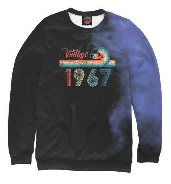 Свитшот для девочек с изображением Vintage 1967 цвета Белый