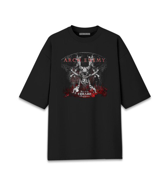 Женская футболка оверсайз с изображением Archenemy цвета Черный