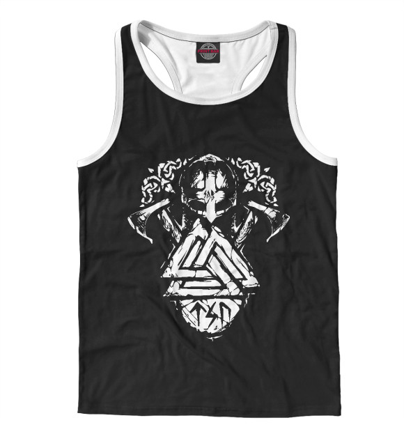 Мужская майка-борцовка с притом Викинг цвета Белый Мужская майка-борцовка с изображением Викинг цвета Белый