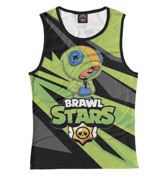 Женская майка с изображением Brawl Stars цвета Белый