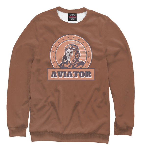 Мужской свитшот с изображением Aviator цвета Белый