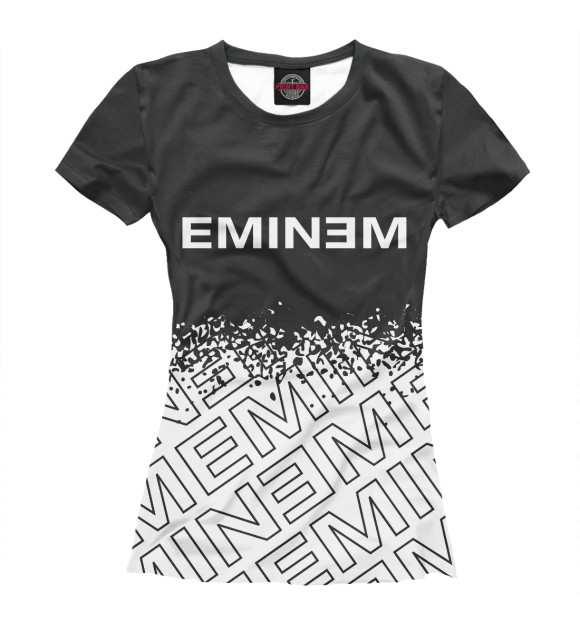 Футболка для девочек с изображением Eminem / Эминем цвета Белый