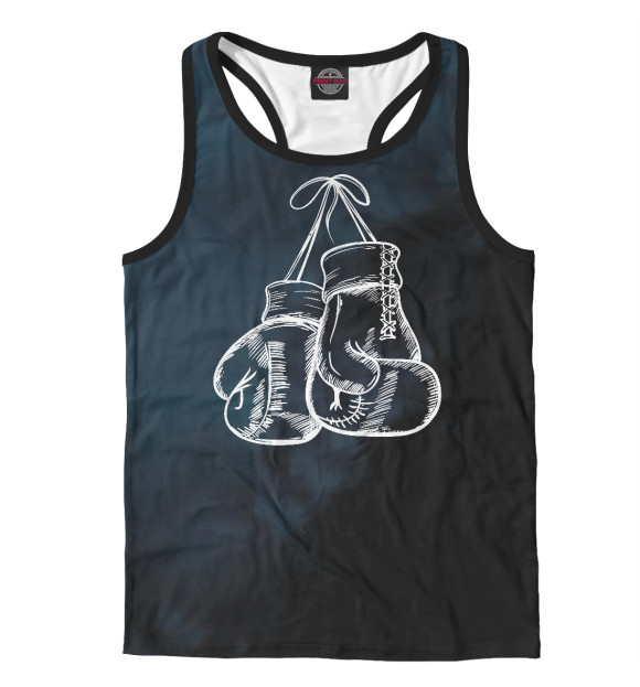 Мужская майка-борцовка с изображением Boxing Gloves цвета Белый
