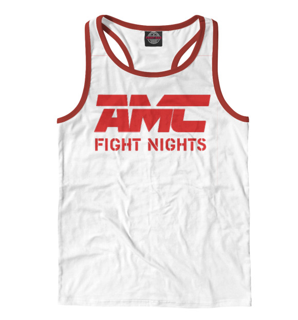 Мужская майка-борцовка с изображением AMC цвета Белый