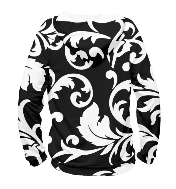 Женское худи с изображением Minimalist floral pattern цвета Белый