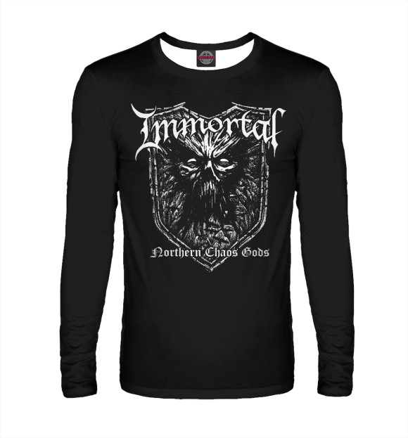 Мужской лонгслив с изображением Immortal цвета Белый