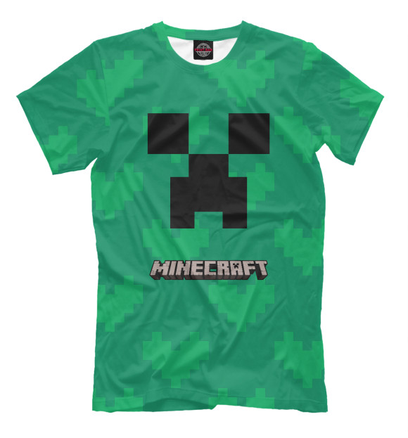 Мужская футболка с изображением Minecraft цвета Белый