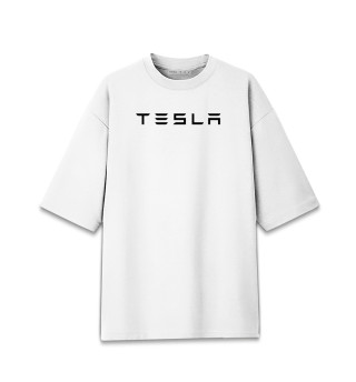 Мужская футболка оверсайз Tesla