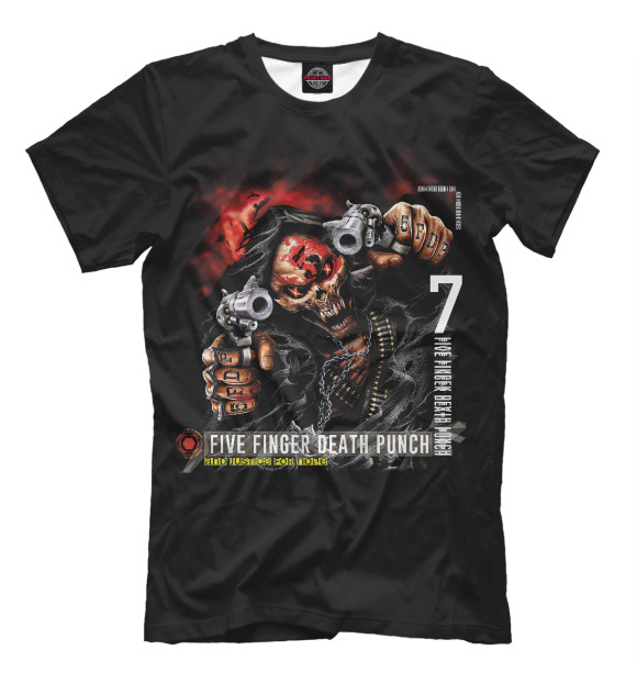 Футболка для мальчиков с изображением Five Finger Death Punch цвета Белый