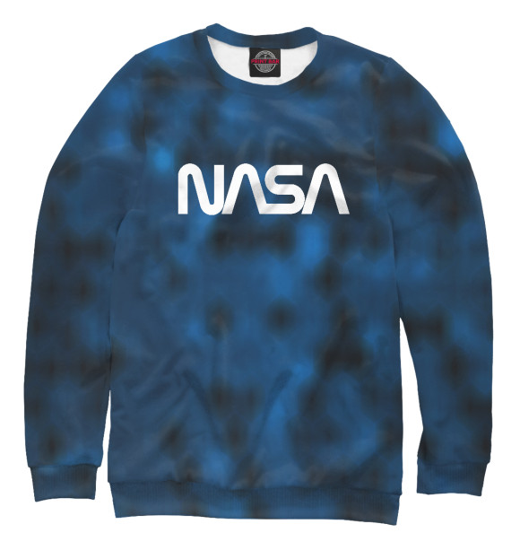 Мужской свитшот с изображением NASA +Space цвета Белый