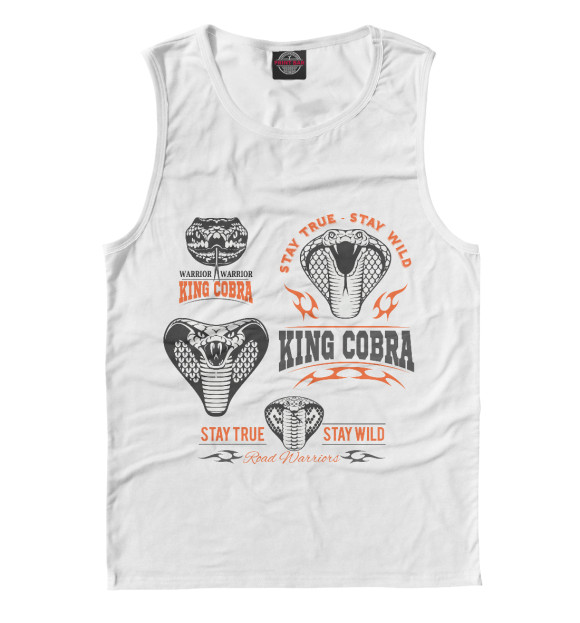 Майка для мальчика с притом King Cobra цвета Белый Майка для мальчика с изображением King Cobra цвета Белый