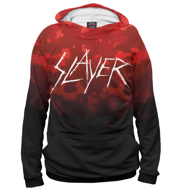 Женское худи с изображением Slayer цвета Белый