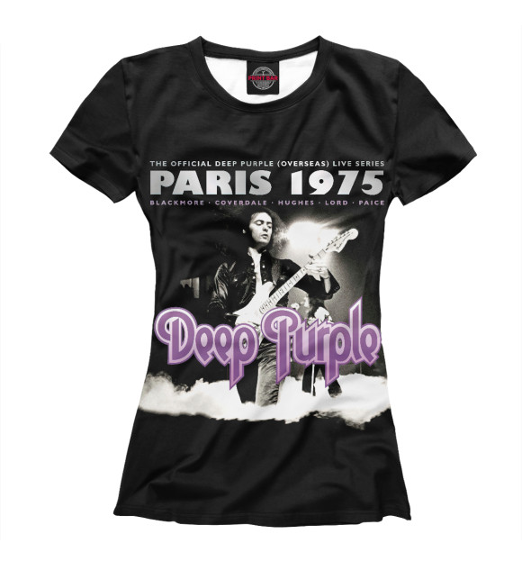 Футболка для девочек с изображением Deep Purple цвета Белый