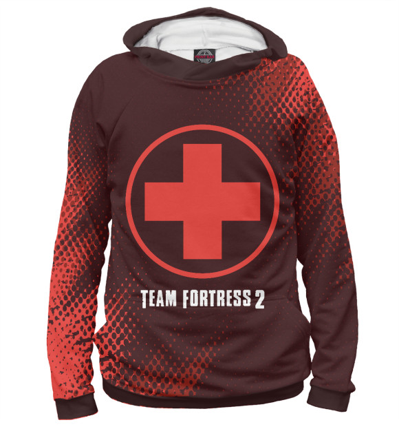 Худи для мальчика с изображением Team Fortress 2 - Медик цвета Белый