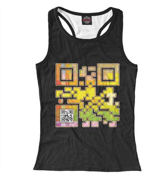 Женская майка-борцовка с изображением Color Code цвета Белый