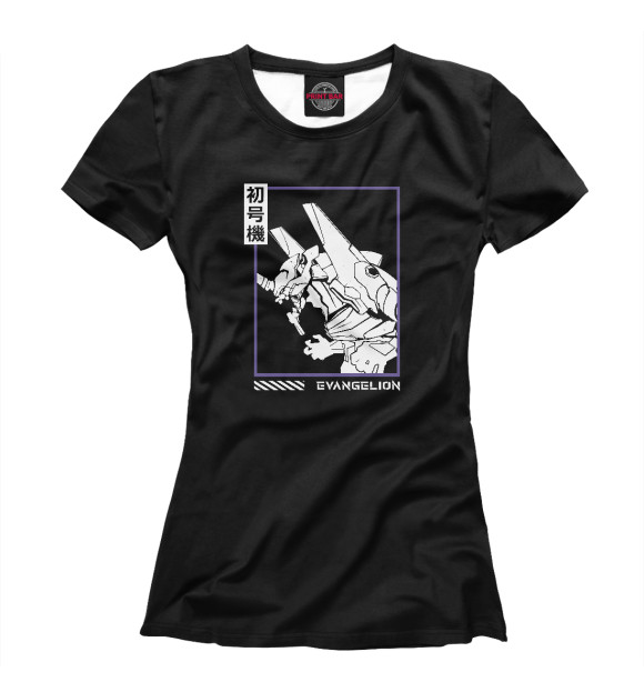 Женская футболка с изображением Юнит-01 цвета Белый
