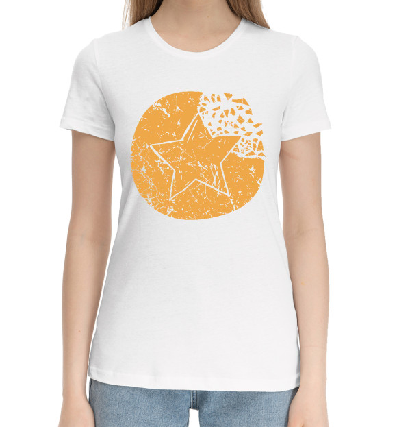Женская хлопковая футболка с изображением Конфета Дальгона цвета Белый