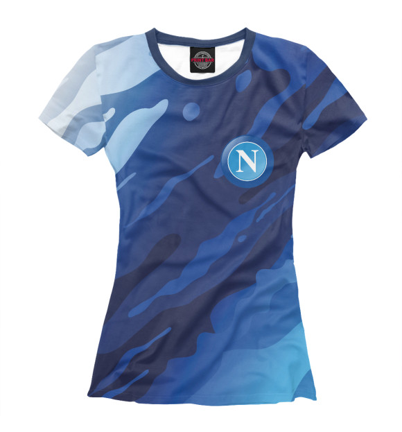 Женская футболка с изображением SSC Napoli / Наполи цвета Белый