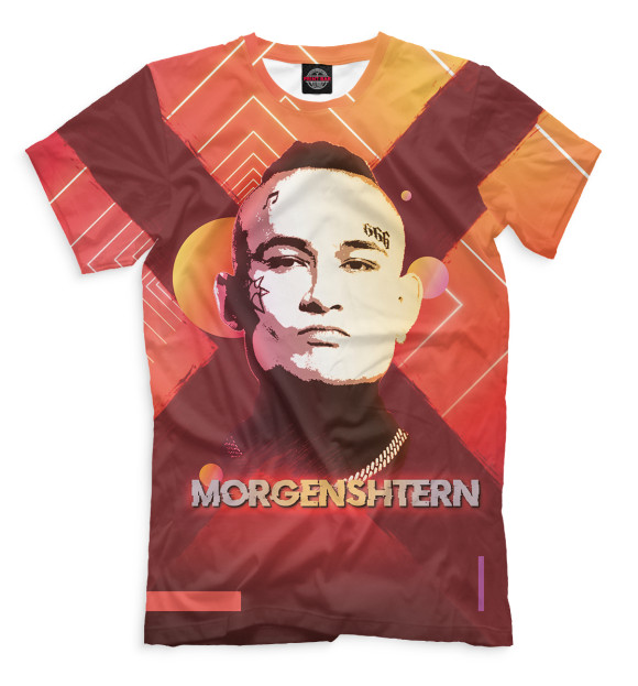 Мужская футболка с изображением Morgenshtern цвета Белый