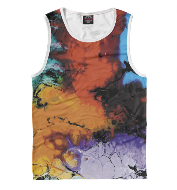 Мужская майка с изображением Color цвета Белый