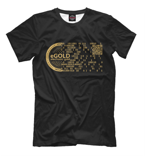 Футболка для мальчиков с изображением Gold stablecoin eGOLD цвета Белый