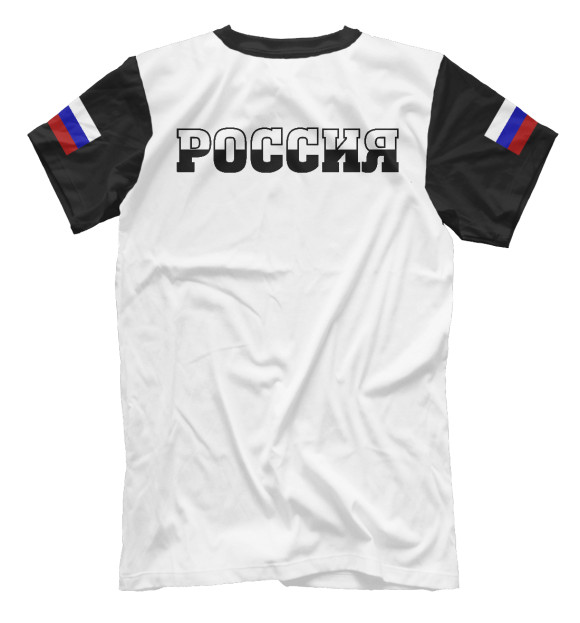 Футболка для мальчиков с изображением Россия (ч/б) цвета Белый