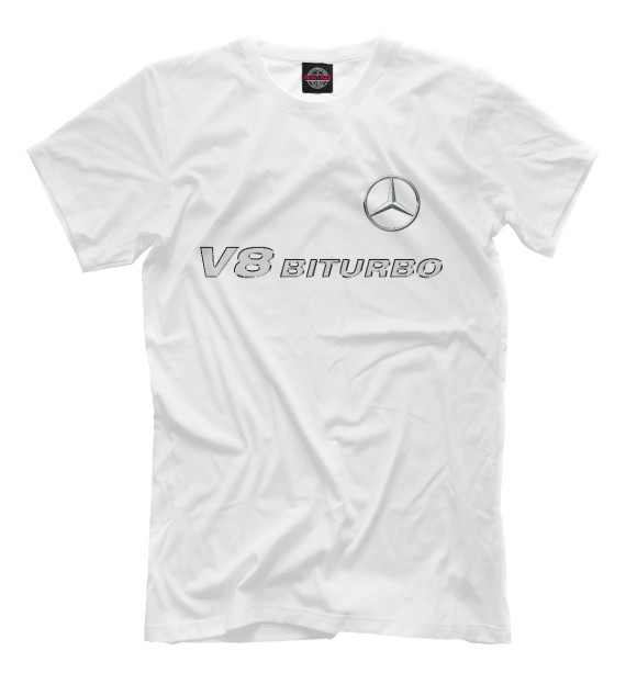 Футболка для мальчиков с изображением V8 BITURBO цвета Белый