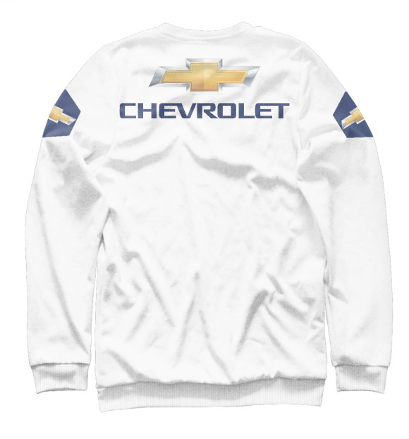 Свитшот для мальчиков с изображением Chevrolet цвета Белый