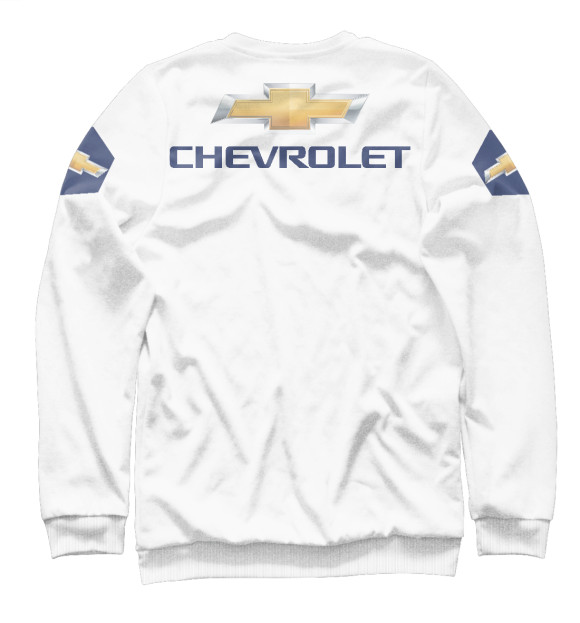 Свитшот для девочек с изображением Chevrolet цвета Белый