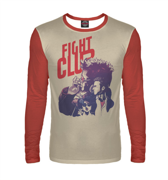 Мужской лонгслив с изображением Fight Club цвета Белый