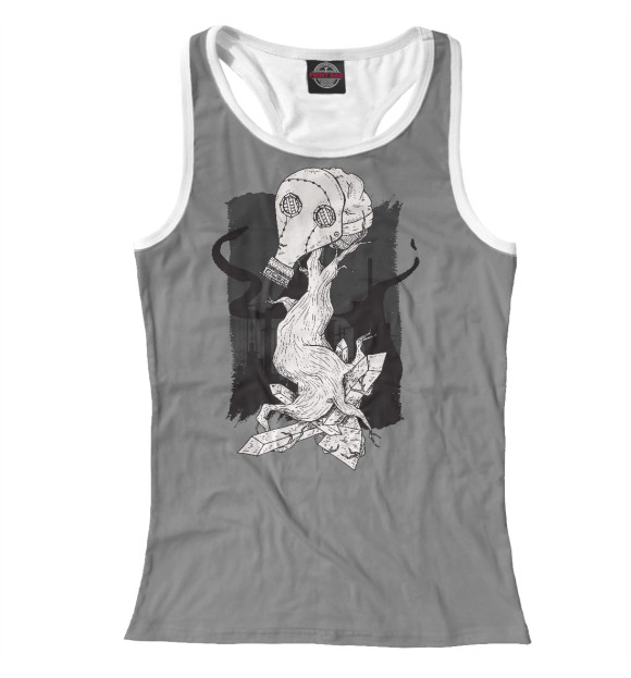 Женская майка-борцовка с притом Чернобыль цвета Белый Женская майка-борцовка с изображением Чернобыль цвета Белый