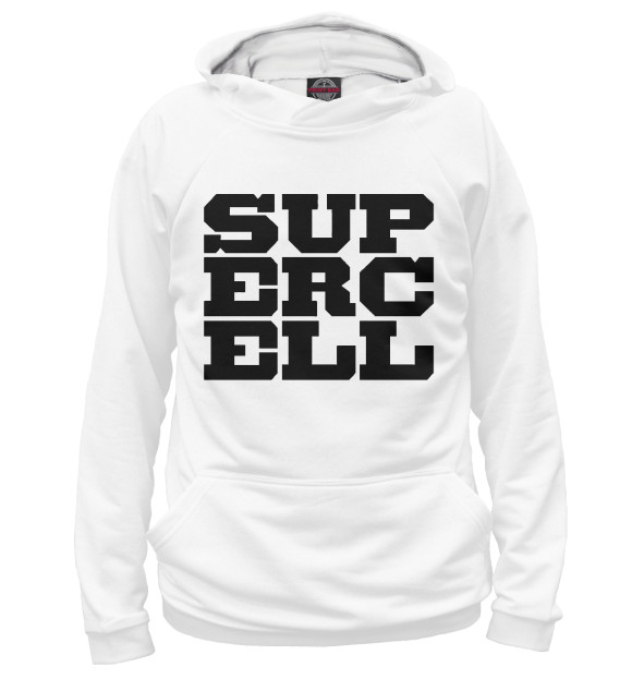 Мужское худи с изображением Разработчик Supercell цвета Белый