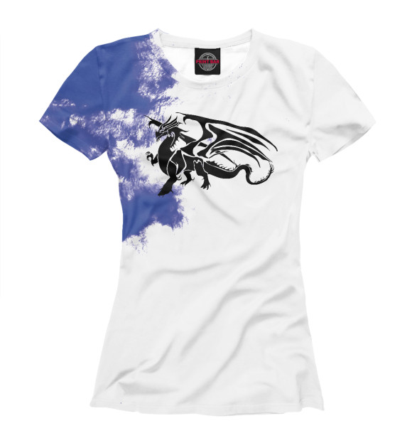 Женская футболка с изображением Dragon Monster цвета Белый