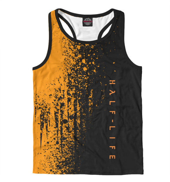 Мужская майка-борцовка с изображением Half-Life цвета Белый