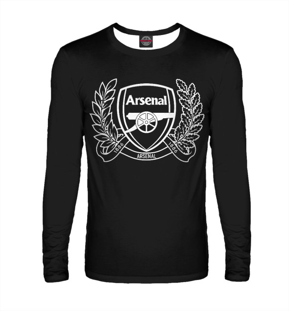 Мужской лонгслив с изображением Arsenal цвета Белый