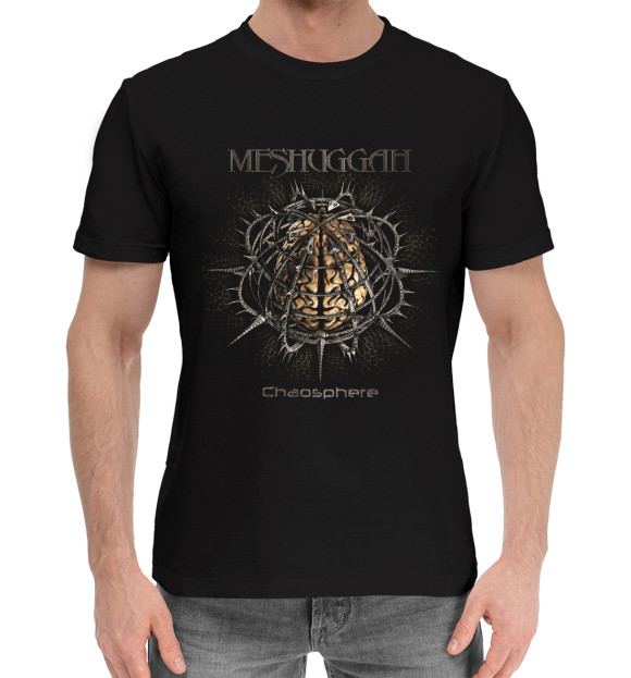 Мужская хлопковая футболка с изображением Meshuggah цвета Черный
